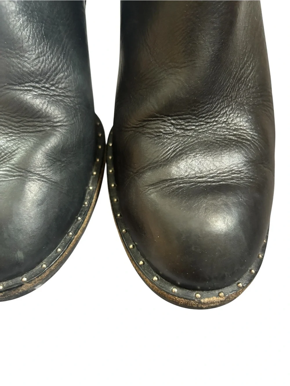 Paul Green Black Leather Ankle Boots Size 7